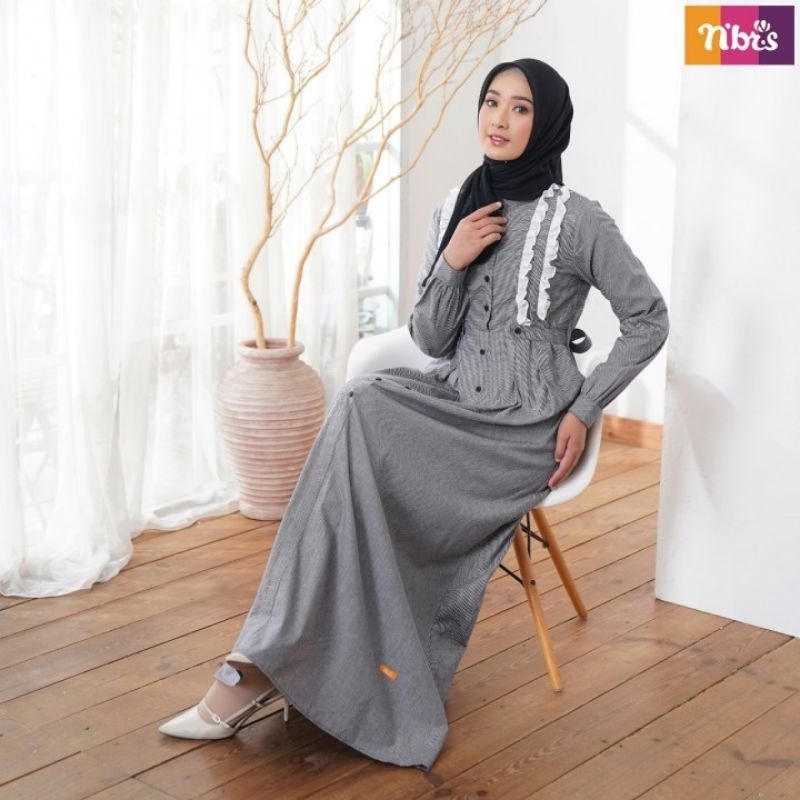 NGC 008 by Nibras // Gamis Nibras Terbaru // Gamis Wanita Terbaru // Gamis Diskon 20% // Gamis Nibra