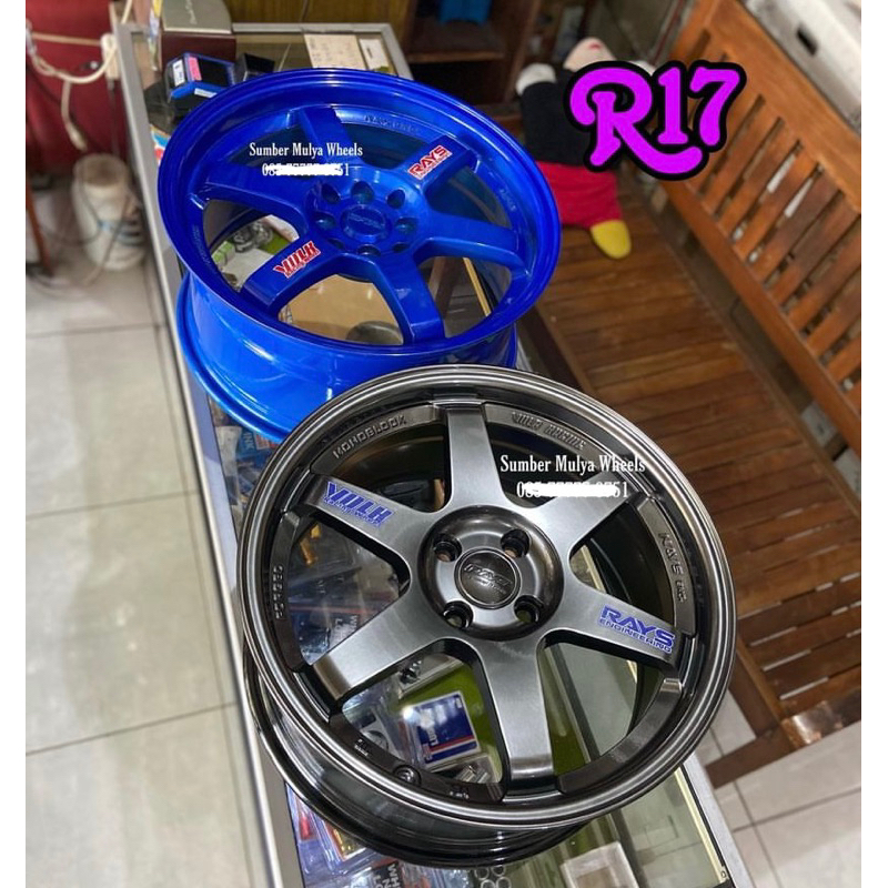 (4pc) Velg R17 Volkrays TE37 OG. Sumber Mulya Wheels. Velg mobil. toko velg Semarang. Velg ban Semar