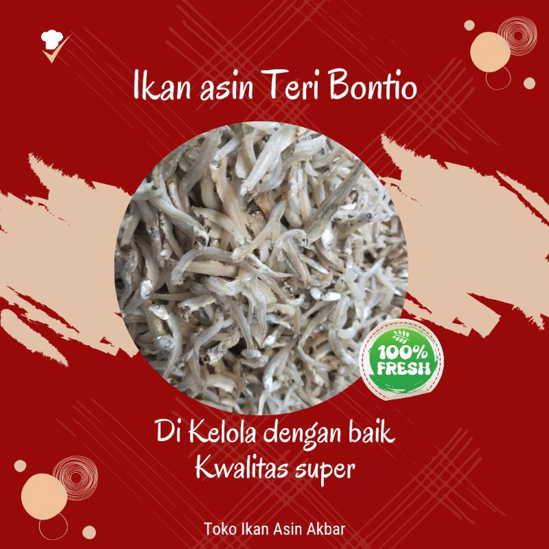 

Ikan asin teri bontio seperempat(250gram)