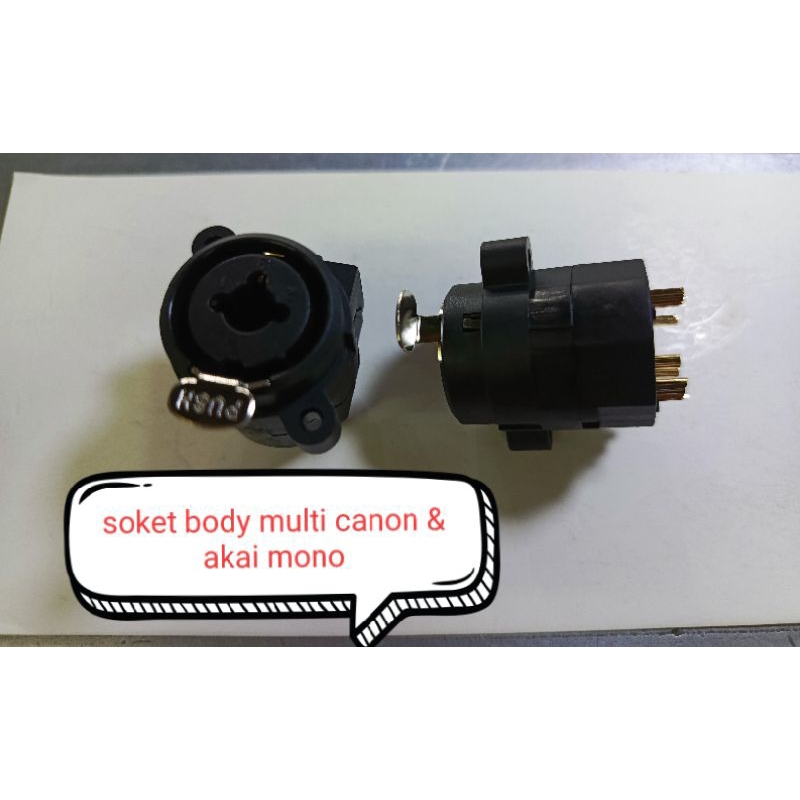 Soket body Multi akai mono & Canon