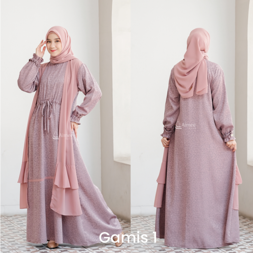 Aimee Label - Sarimbit Keluarga AZKA Family Dove / Sarimbit Keluarga 2024 / Baju Muslim Couple / Baju Couple Keluarga / Sarimbit Muslim / Set Family-1