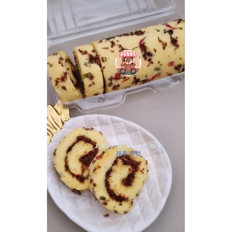 

MEAT FLOSS ROLL CAKE (ABON ROLL CAKE SLICE)