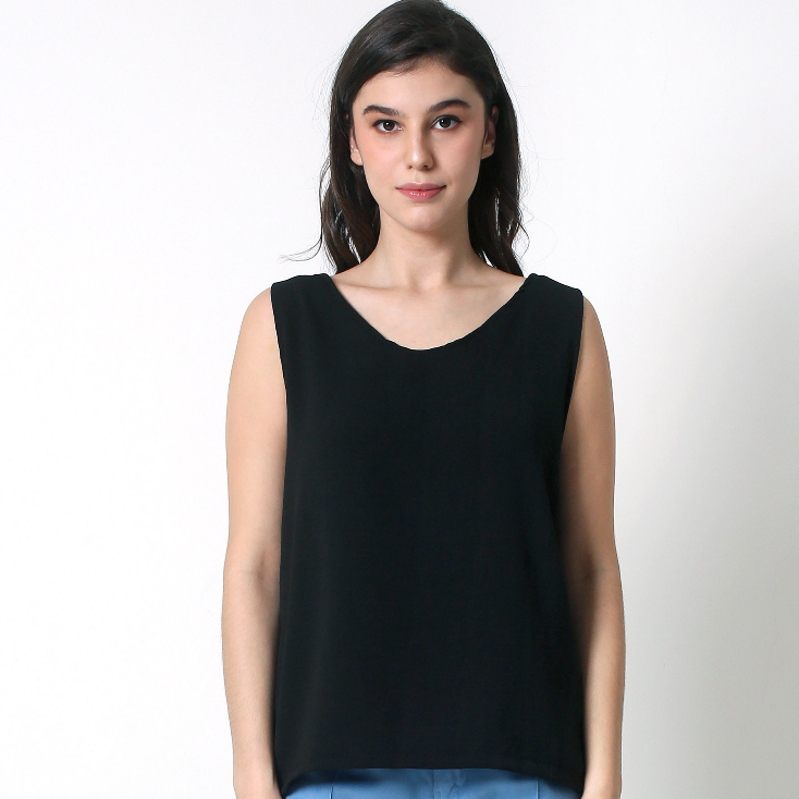TankTop Wanita Kekinian Vneck YERI Tank Top Inner Blazer Formal Airflow BB 40-55 KG