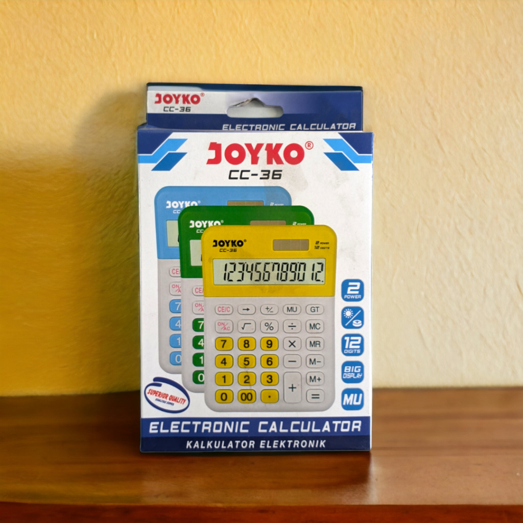 

Kalkulator Joyko CC-36 12 Digit (2 Power) (AI023)