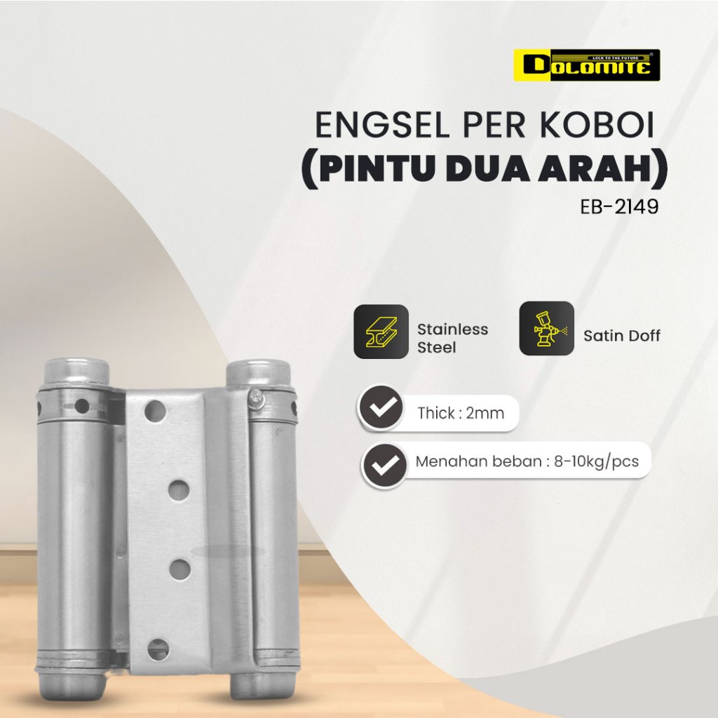 ENGSEL PER KOBOI BOLAK BALIK KUNCI PINTU RUMAH MURAH 3" STAINLESS 2149