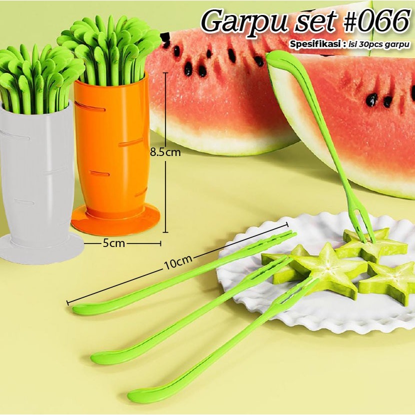 Garpu Set 066 | Garpu  Buah & Snack | Bahan Plastik Ringan Dan Aman | Isi 30 Pcs Dalam 1 Set | Prakt