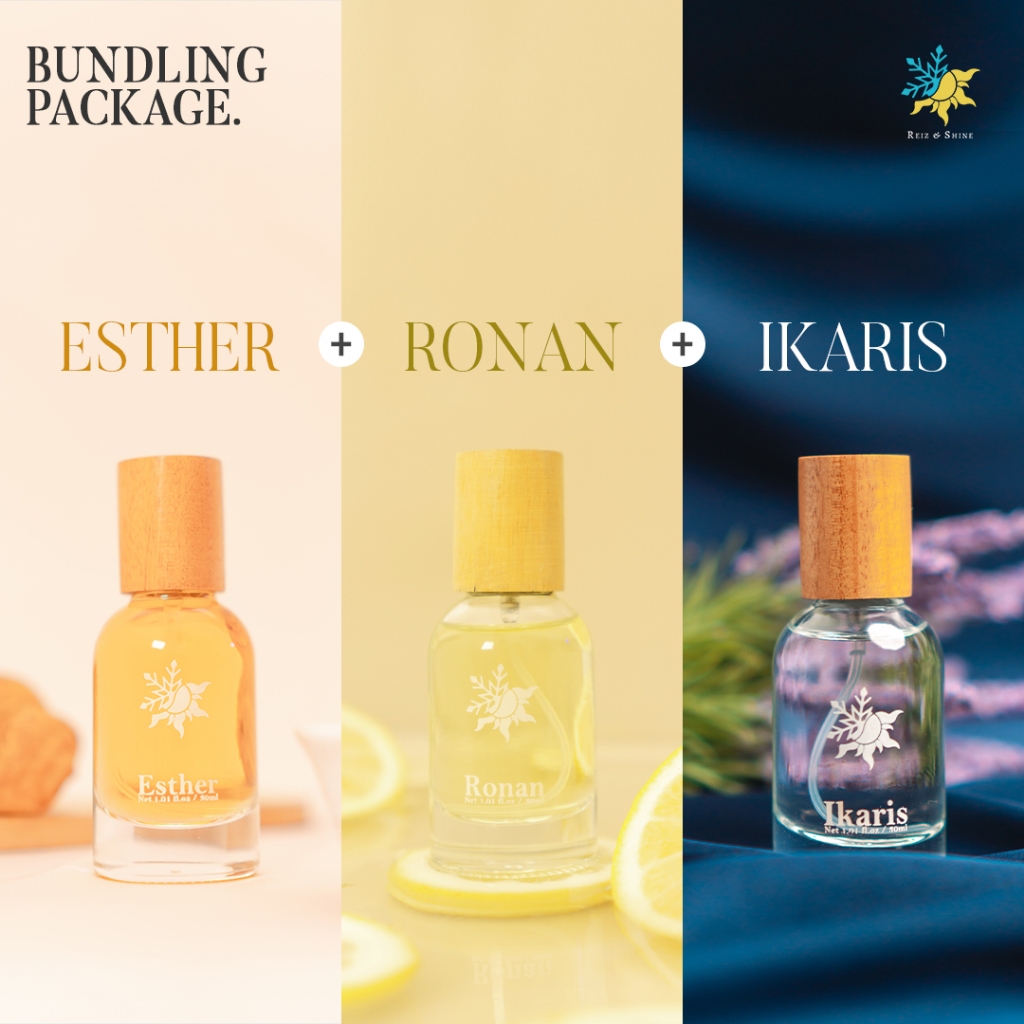 Bundling Package isi 3 parfum Reiz and Shine Eau De Parfum (EDP) 30ml by Reizuka Ari