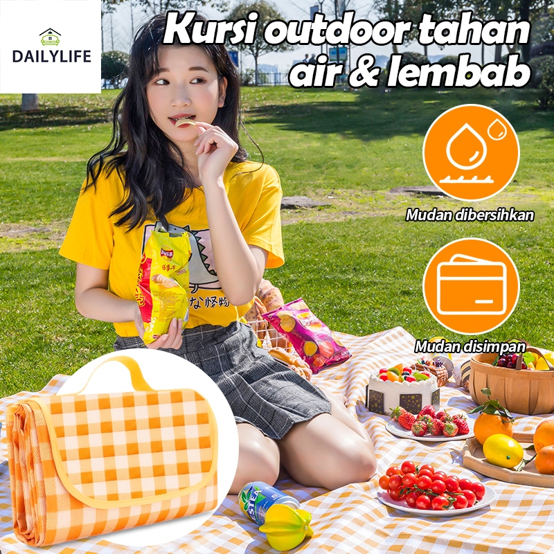 Tikar Piknik Lipat Anti Air Kain Oxford Tebal /Tikar Pantai Anti Air/Alas Piknik
