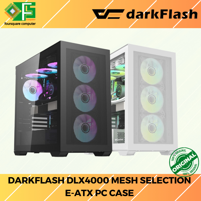 Casing PC E-ATX Darkflash DLX4000 Mesh Selection Black & White | CPU Case EATX