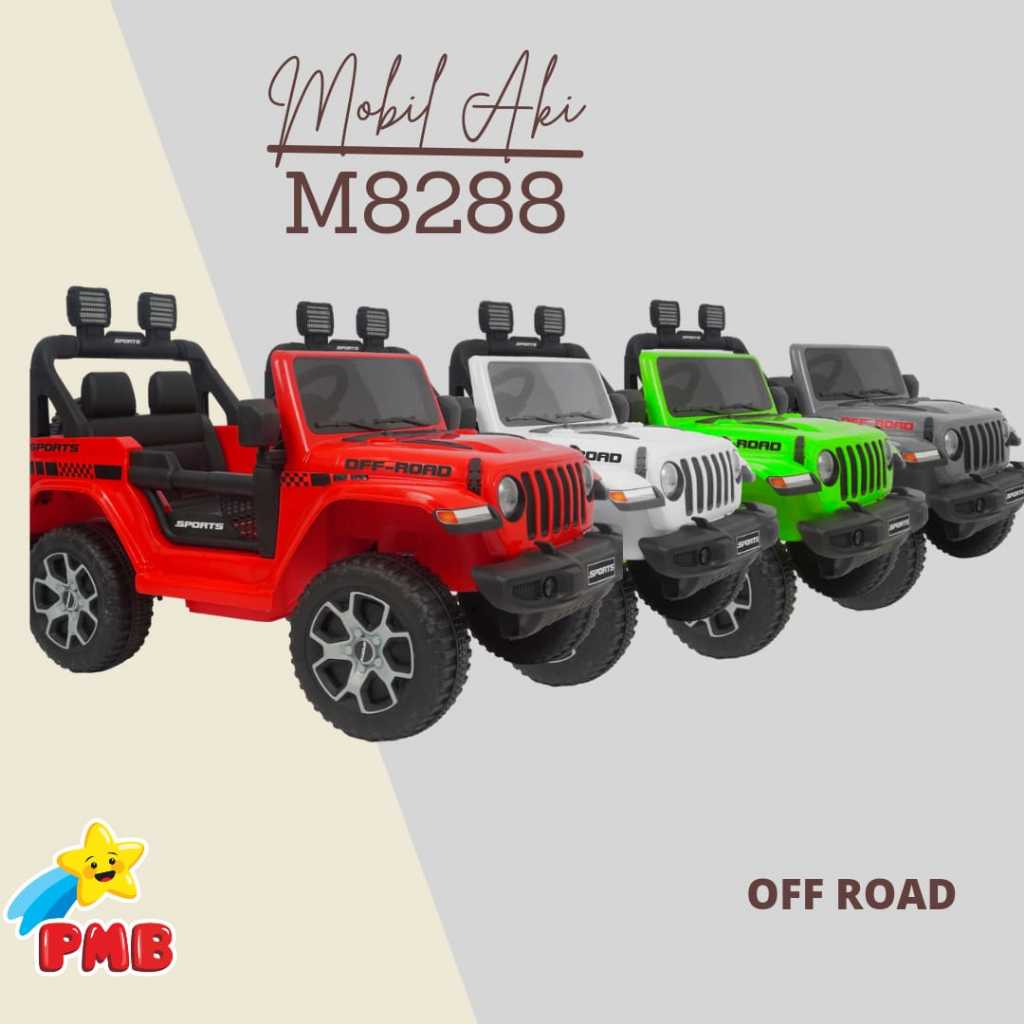 Mobil Aki Remote Jeep M 8288 / Mainan Anak Mobil Mobilan Murah