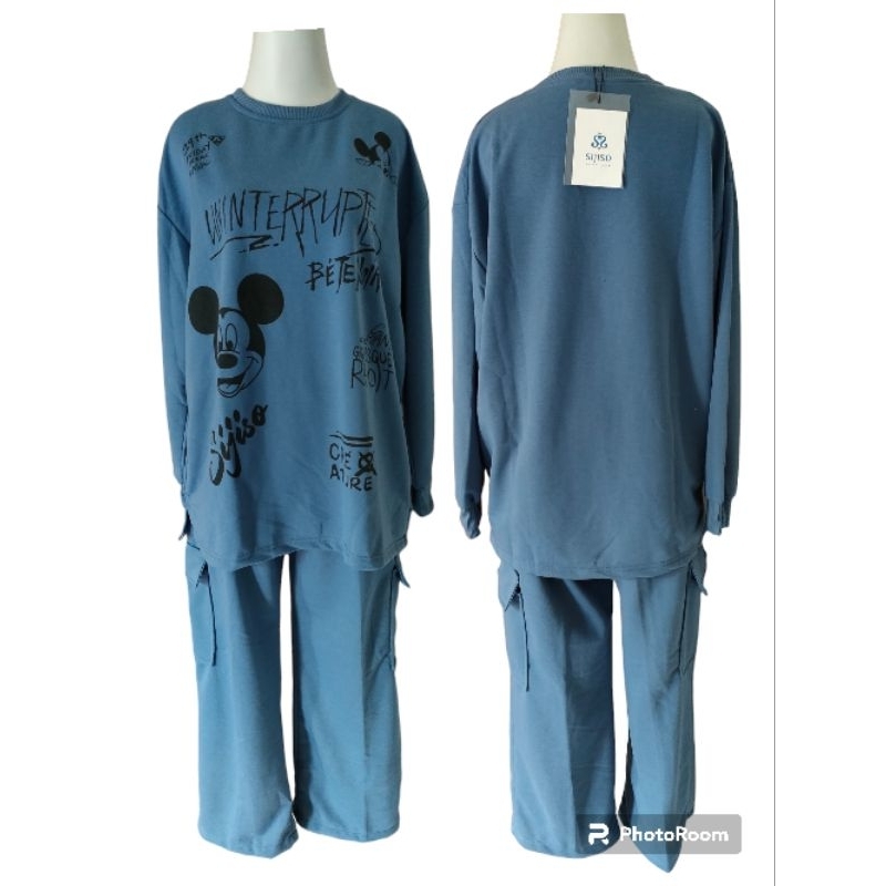 SIJISO SETCEL CARGO MICKEY DENIM