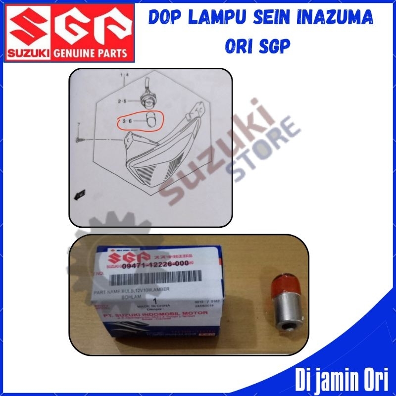 DOP LAMPU SEIN SUZUKI INAZUMA ORI SGP