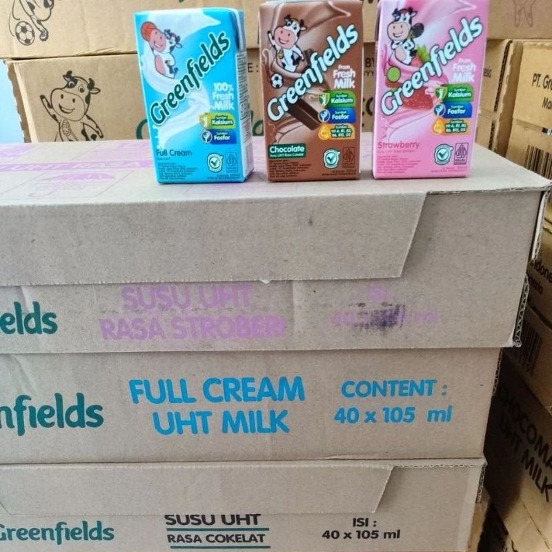 

PROMO GREENFIELDS SUSU UHT 125 ML / DUS Ganti Kemasan jadi 105ml 1 KARTON KARDUS isi 40 pcs