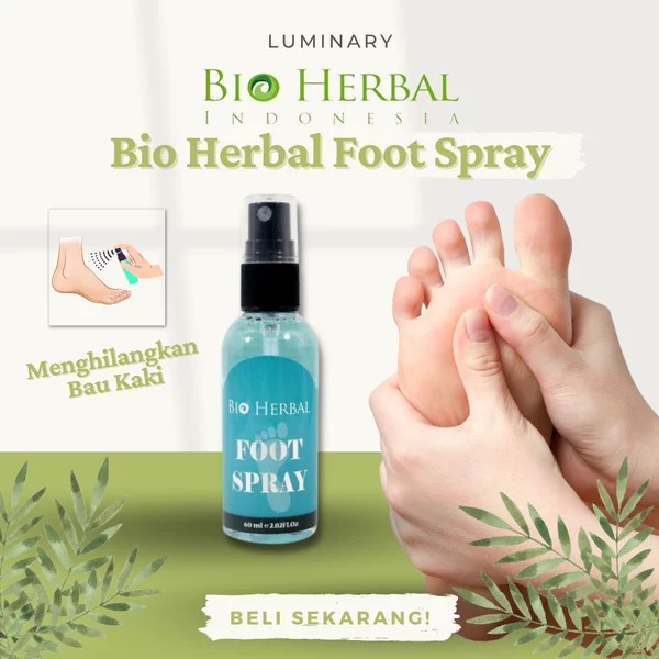 Bio Herbal Foot Spray Deodorant Obat Bau Kuku Kaki Spray Anti Bau Kaki