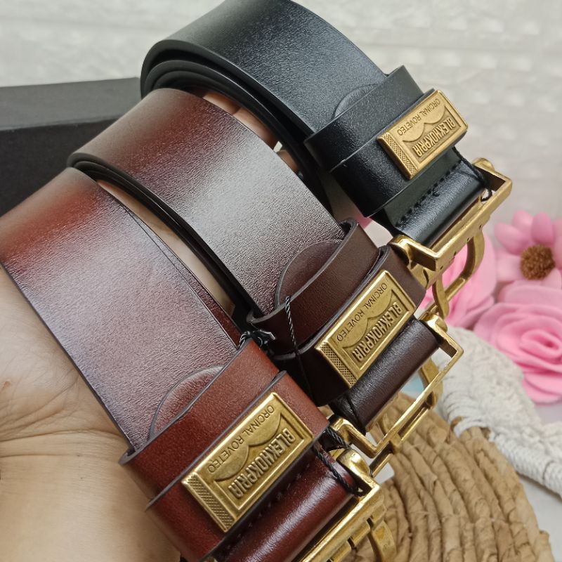 ikat pinggang pria model tusuk jarum / ikat pinggang robot blekhokpria