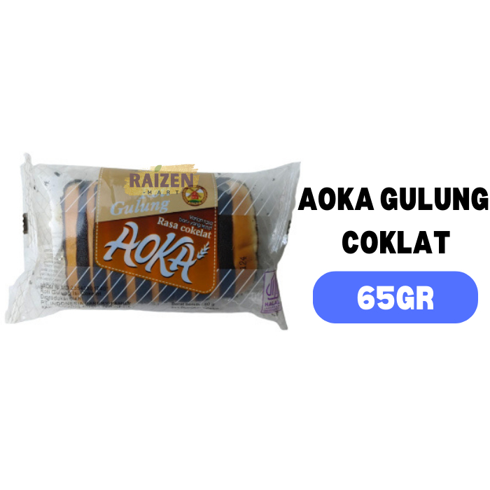 Aoka Roti Gulung Rasa Cokelat 65gr
