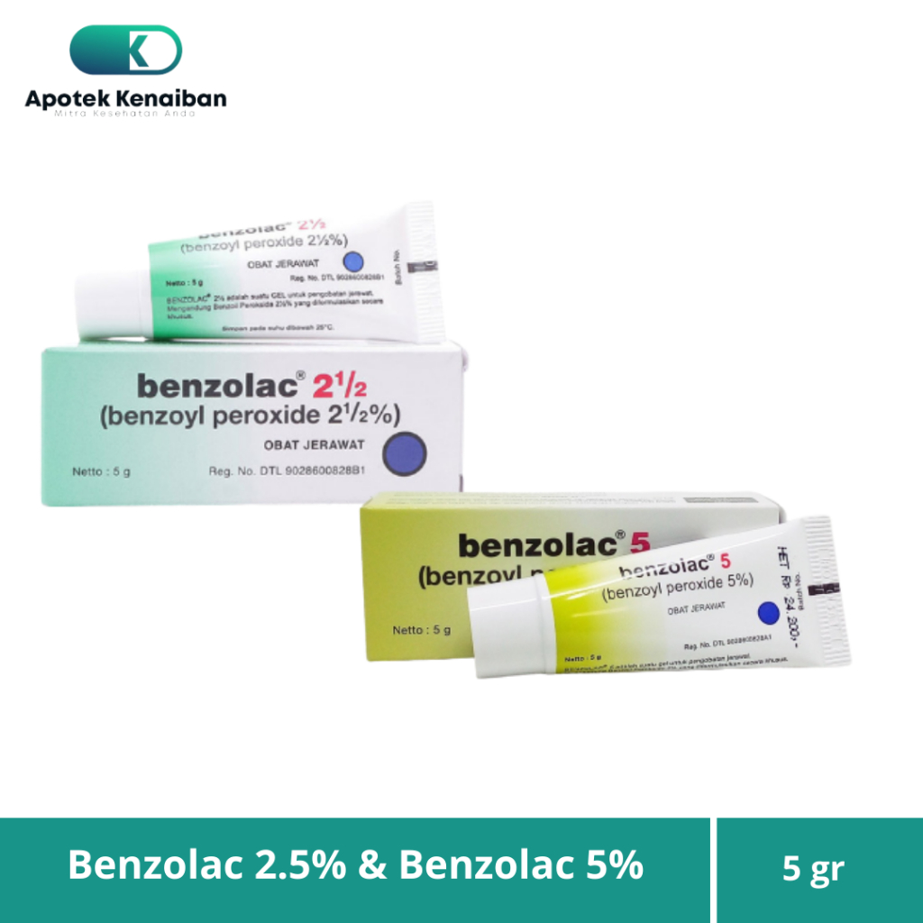 BENZOLAC 2.5% BENZOLAC 5% OBAT JERAWAT / ACNE GEL