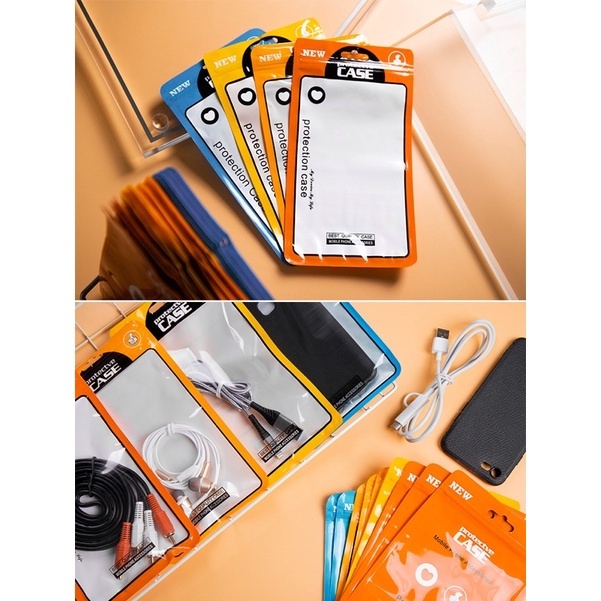 PACKINGAN PLASTIK KLIP CASE HP (UKURAN 12X21) / PACKINGAN GANTUNGAN CASING PLASTIK KLIP WARNA WARNI