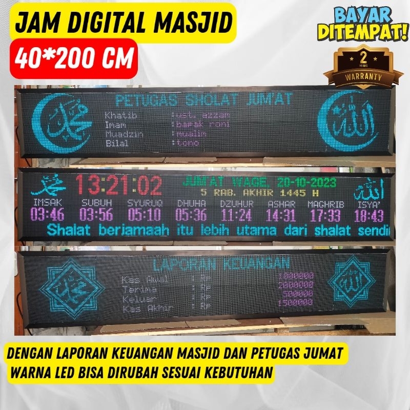 Terlengkap Jam Digital Masjid Jadwal Sholat Dengan Laporan keuangan