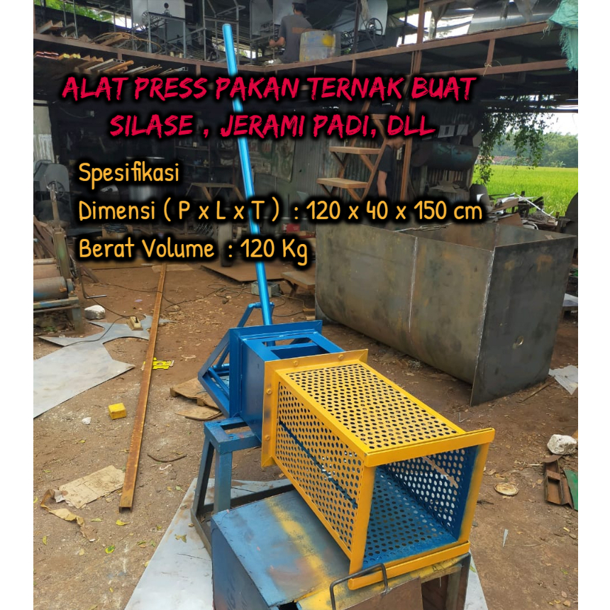 Alat press pakan ternak buat silase , jerami padi, dll
