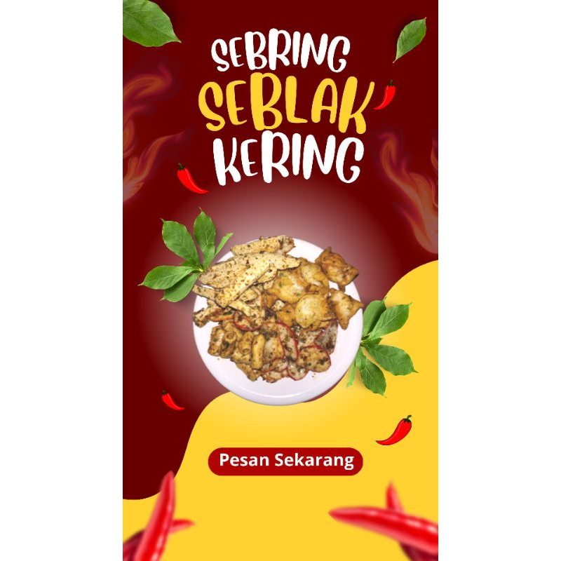 

Seblak kering daun jeruk teman nasi