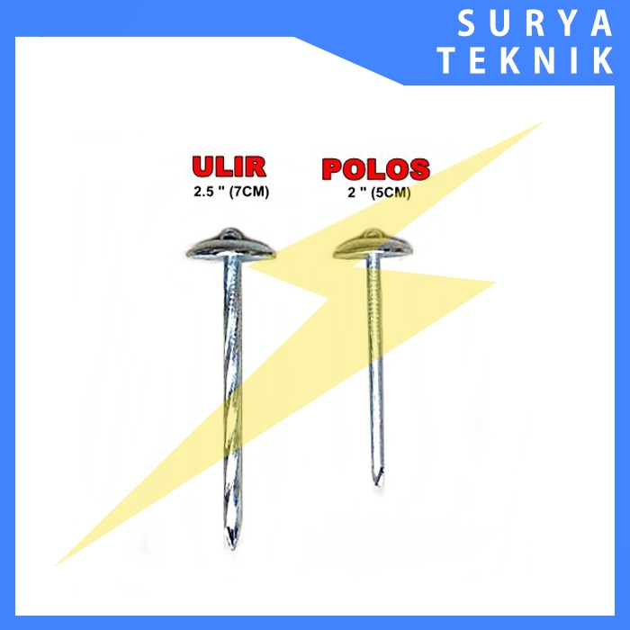 Paku Asbes Ulir - Paku Seng - Paku Payung 2.5" (7cm) - 2" (5cm)