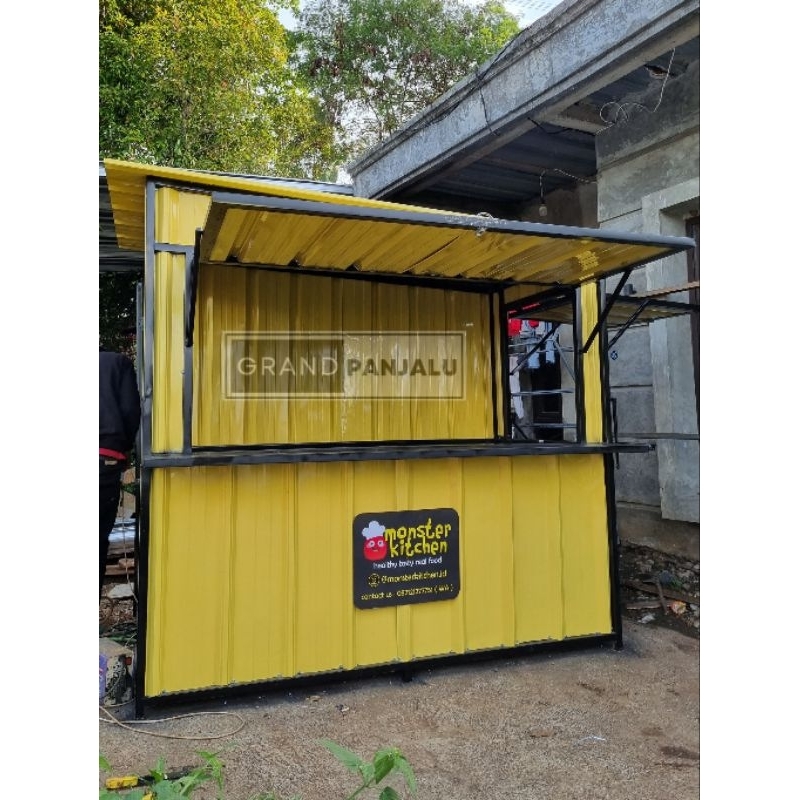 BOOTH CONTAINER UKURAN 2,2X1,2 M FULLSET