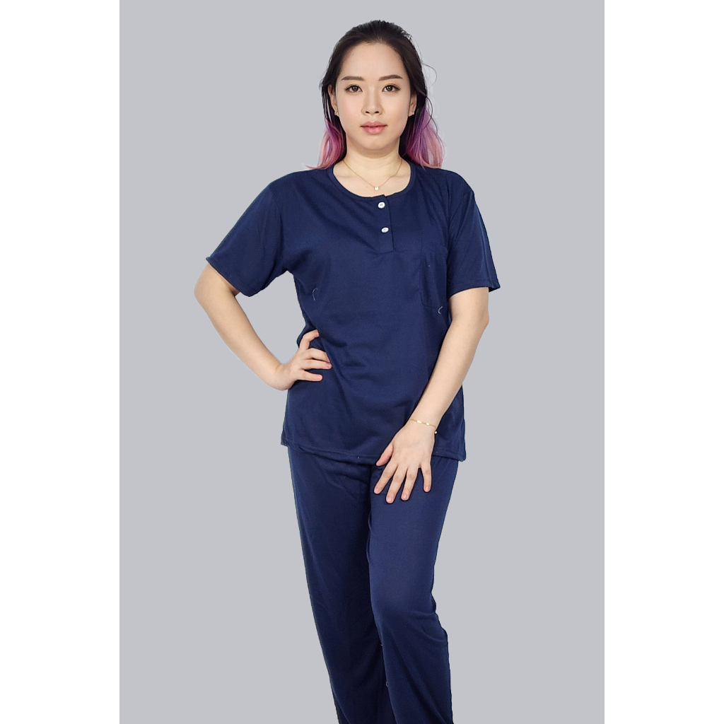 BAJU TIDUR / BABYDOLL POLOS WANITA DEWASA UKURAN XL , BAHAN KAOS (LENGAN PENDEK, CELANA PANJANG)