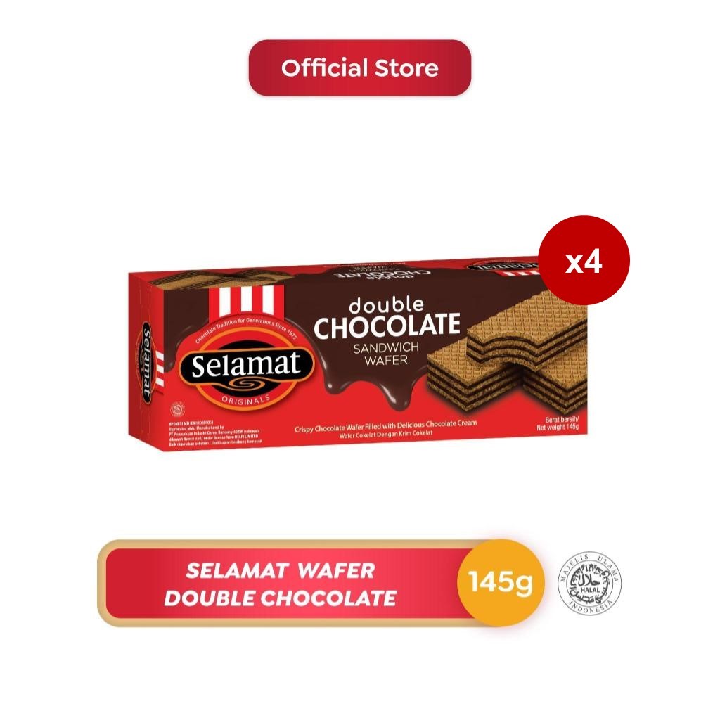 

Selamat Wafer Double Chocolate 145 g x 4 pcs