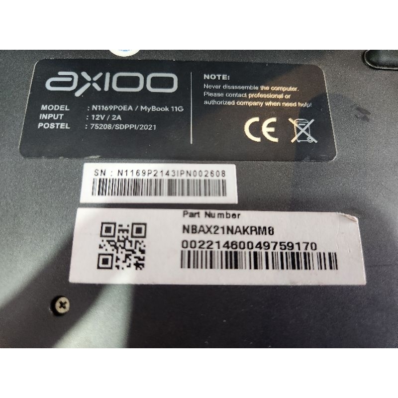 LCD LED AXIO MYBOOK 11G 11.6 Slim 30pin No breket