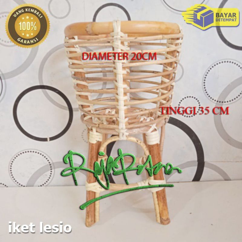 Standingpot Vas bunga Rotan//Cover pot Bunga Rotan//Pot Bunga Rotan Aesthetic