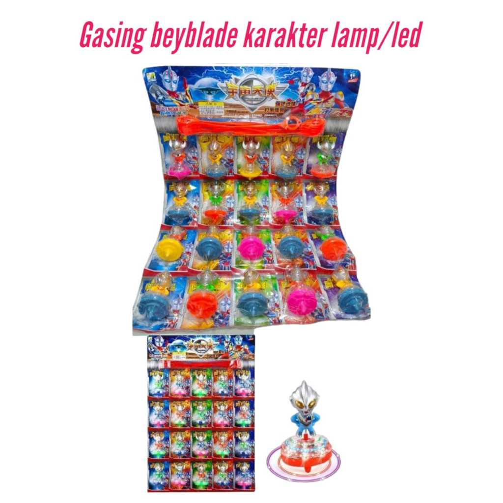 Mainan Anak Cowok Gasing BeyBlade Burst Karakter Kartun Lampu/Led/Light/Gasing BeyBlade Tarikan Laun