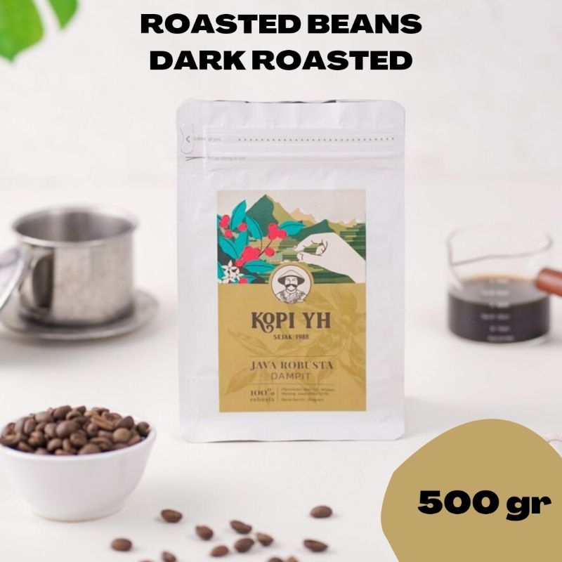 

Kopi Dampit Robusta - Roasted Beans / Kopi Goreng Dark 500gr
