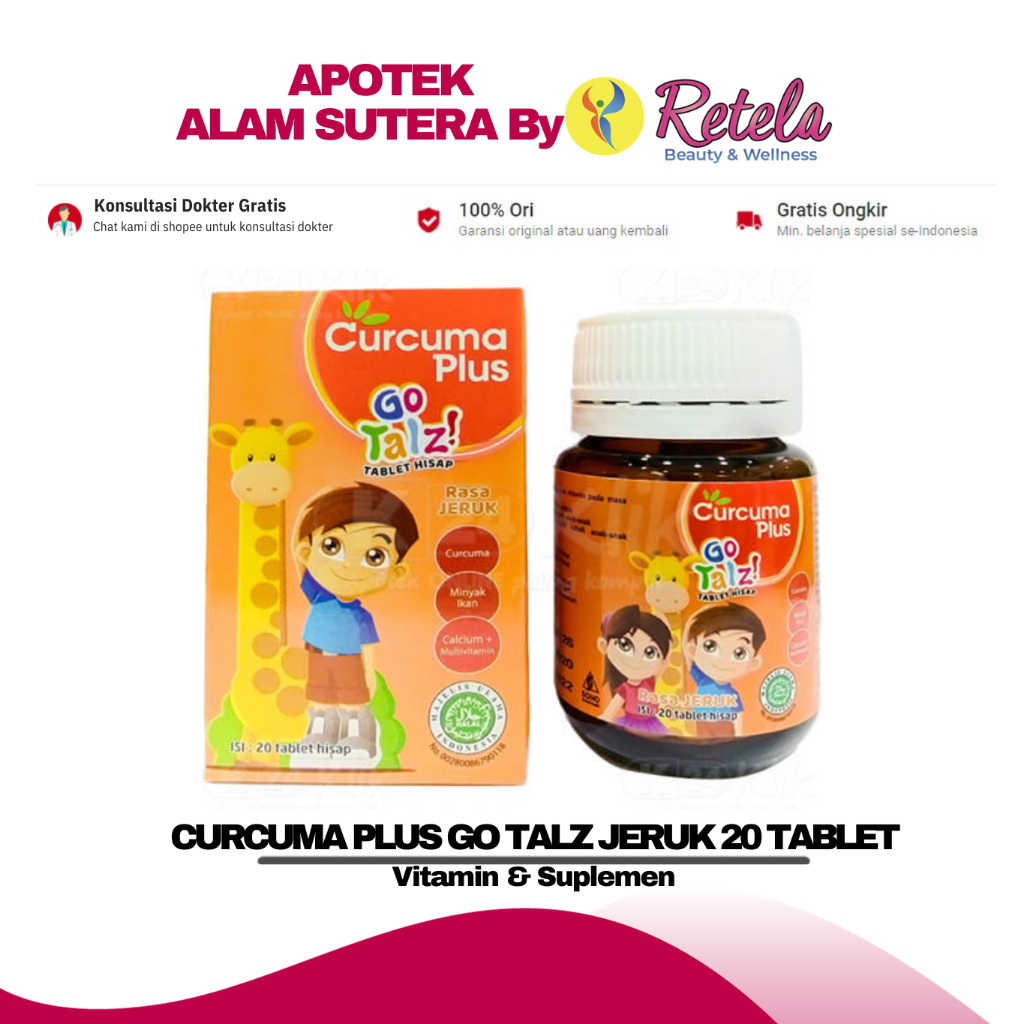 CURCUMA PLUS GO TALZ JERUK 20 TABLET