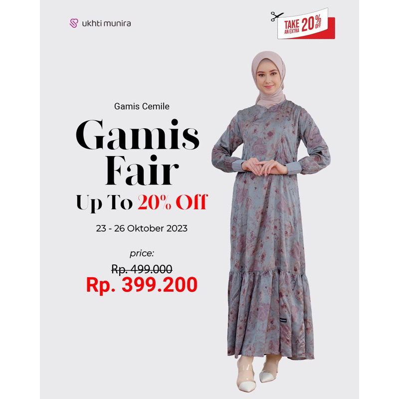 Gamis Ukhti | Cemile | Satin Bordir