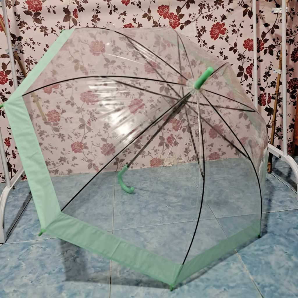 Payung Transparan Lis Warna Payung Standard Transparan Payung Transparan Lis pinggir warna payung tr