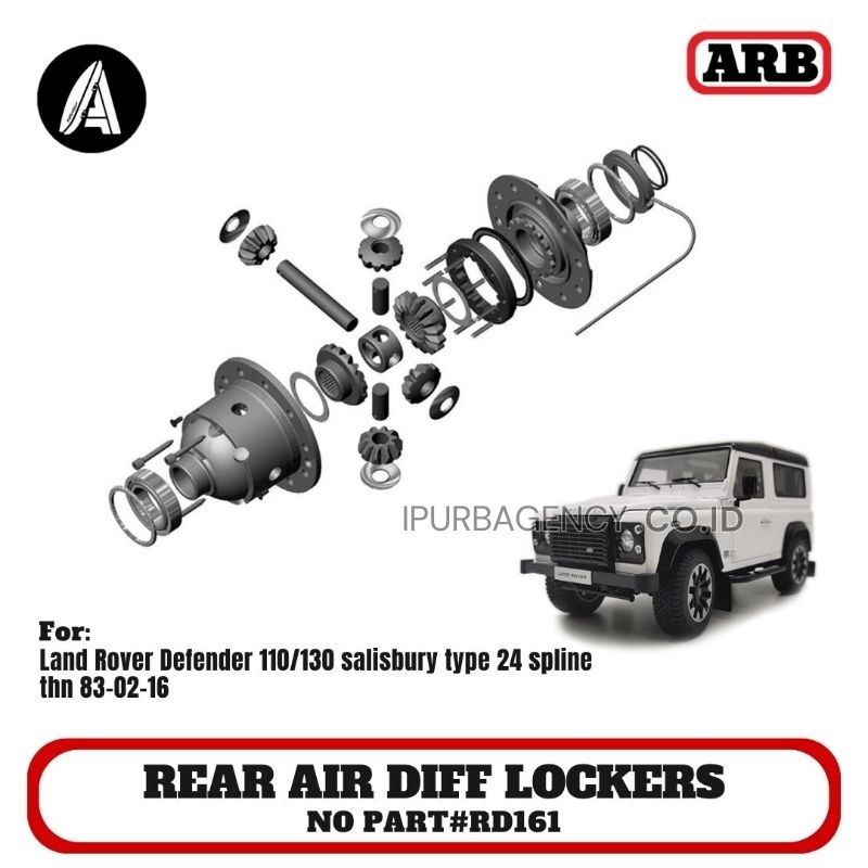 ARB - Air Locker Locking Diff LR Defender Salisbury 24 Spline RD161