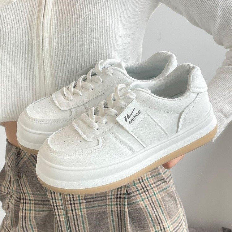 Sepatu Kasual Wanita Sepatu Sneakers Wanita Putih Polos Sepatu Wanita Import Seojong Series 077
