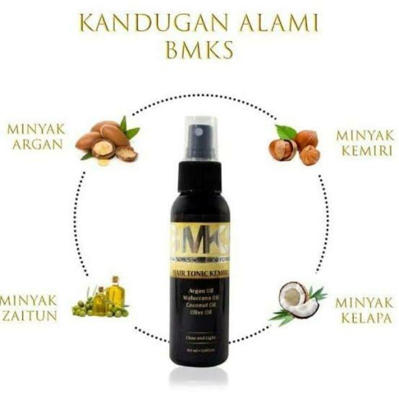 Hair Tonic Kemiri BMKS (100ml) / BMKS HAIR TONIC KEMIRI