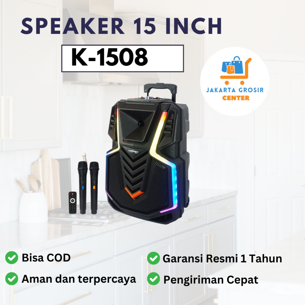 Speaker Advance K1508 Meeting Bluetooth Salon + 2 Mic Wireless