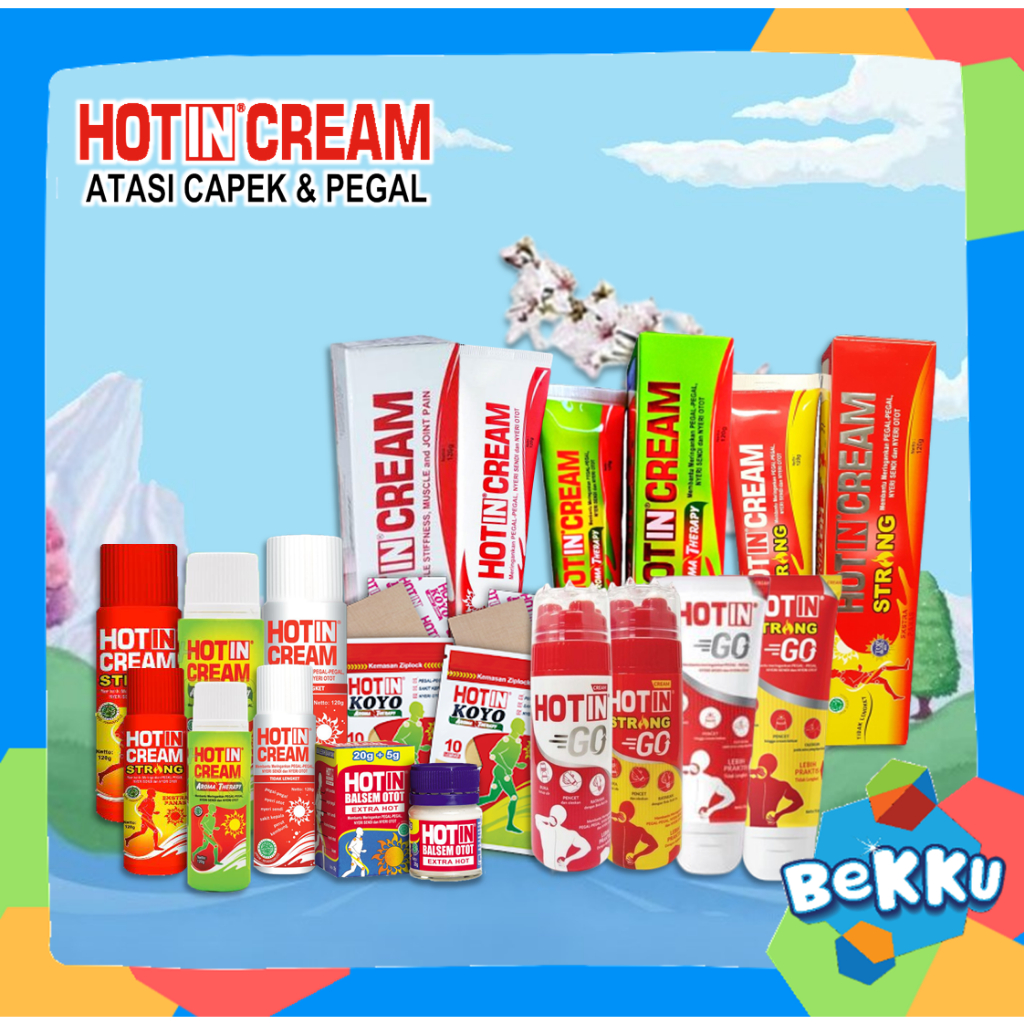 Hotin Cream Botol 120 ml / Hot In Krim Pegal Nyeri Otot / Cream Gosok / Cream Pijat - Bekku