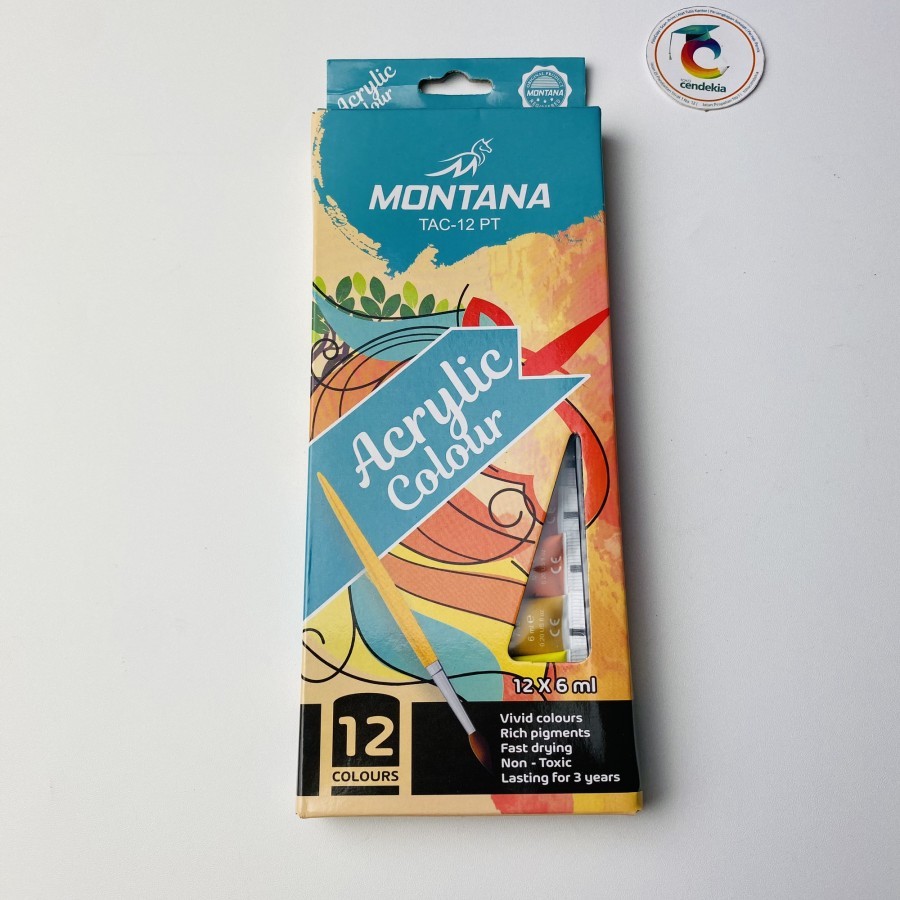 

Cat Akrilik Acrylic Colour MONTANA 12 warna x 6ml TWC-12 PT