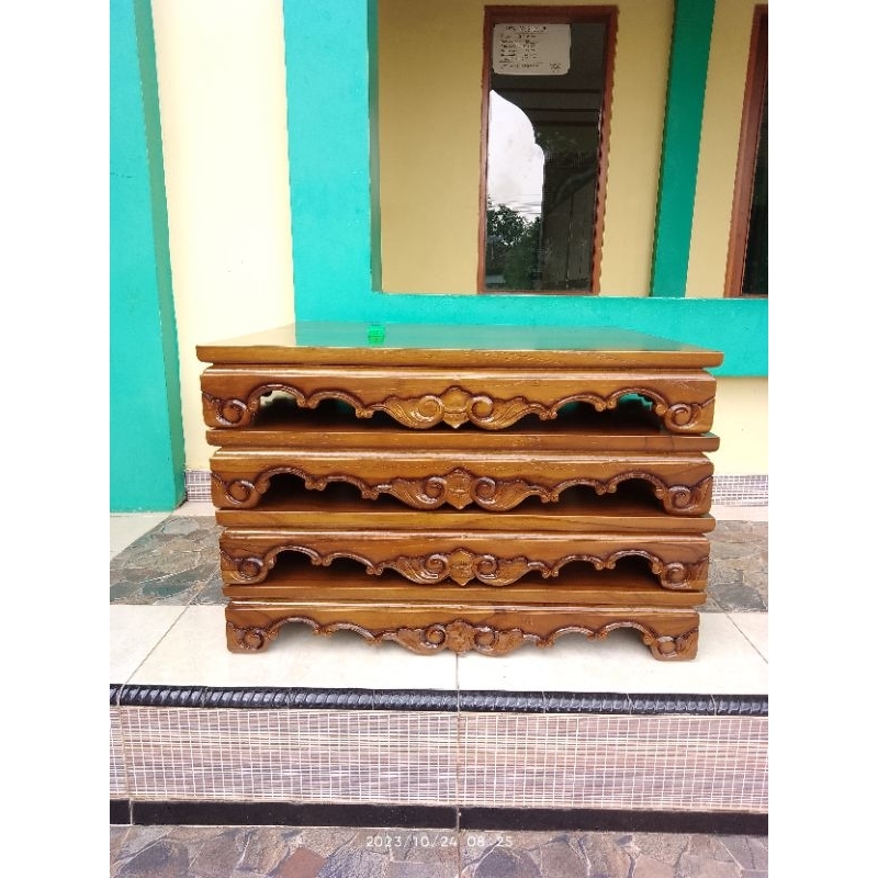 meja Bonsai ukir/tatakan pot bonsai 60x50