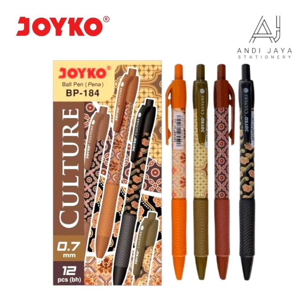 

Ball Pen / Pulpen / Pena Joyko BP-184 Culture Batik 0.7mm 1pak (12pcs)