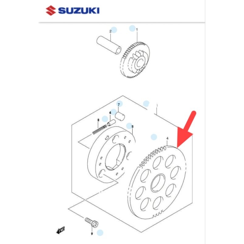 [12620-46G00-000] One Way GEAR COMP STARTER CLUTCH - SkyWave, SkyDrive