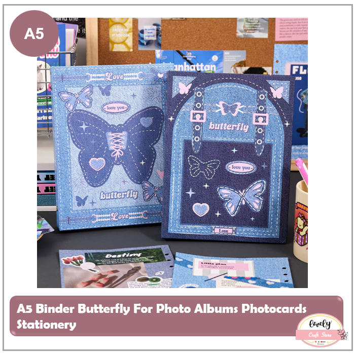 

LovelyCraftStore | D19 ~ A5 Binder Butterfly For Photo Albums Photocards Book Album Stationery