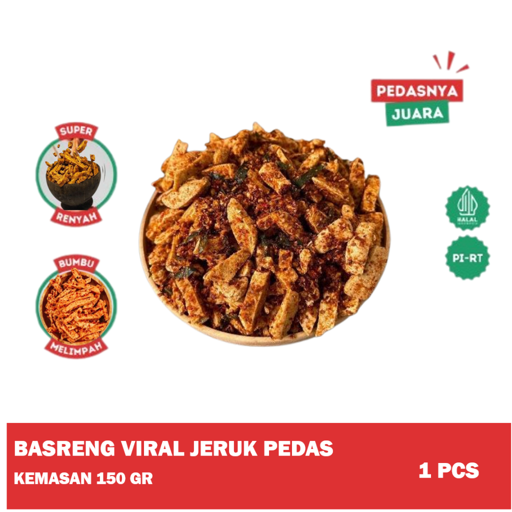 

BASRENG PEDAS DAUN JERUK JAJANAN JADUL VIRAL KHAS BANDUNG UKURAN 150GR
