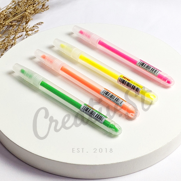 

JOYKO Highlighter Neon Hl-73~76 Penanda Berwarna Model Pen Warna