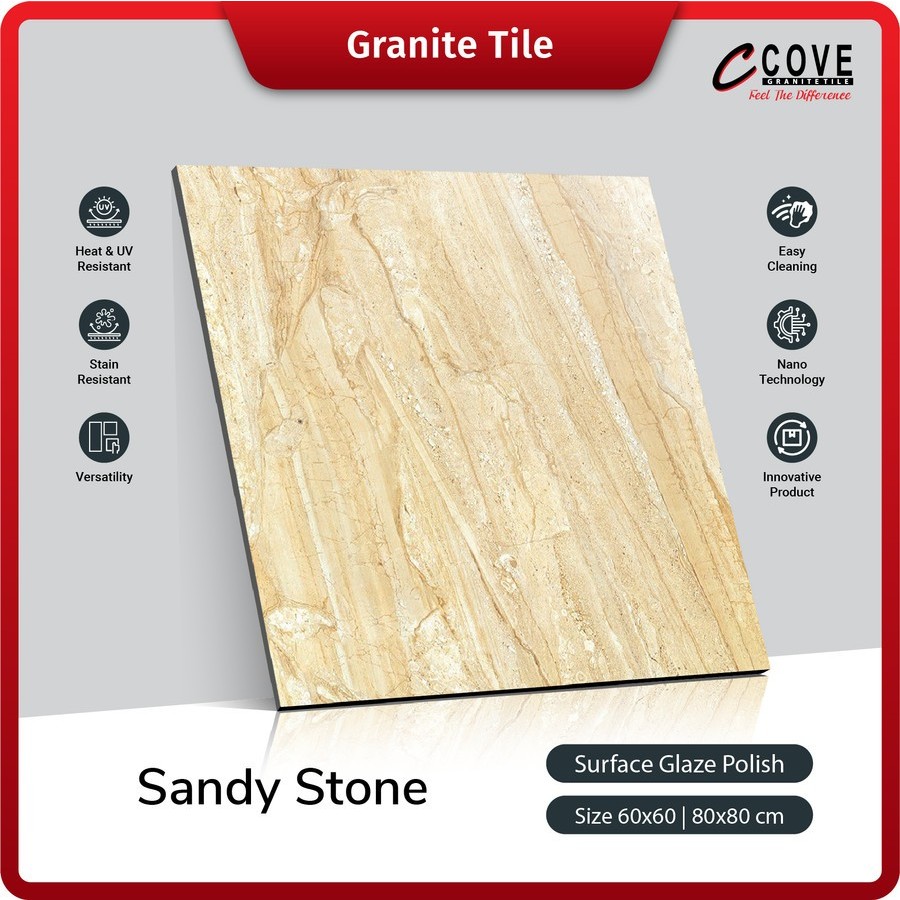 GRANITE 60X60 COVE SANDY STONE