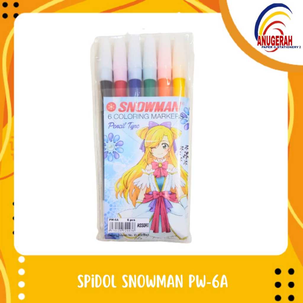 

SPIDOL SNOWMAN 6 WARNA (SET)